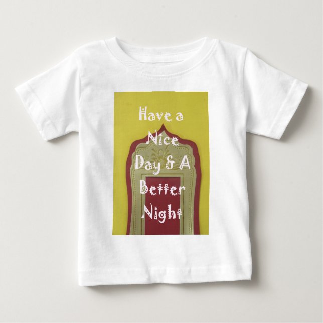 T-shirt Pour Bébé Bonne journée et une meilleure nuit d'art encadré  (Devant)
