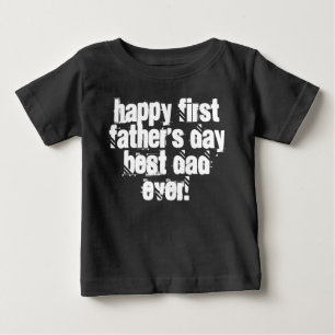 T-shirt Pour Bébé Bonne première Fête des pères meilleur papa jamais