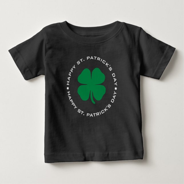 T-shirt Pour Bébé Bonne St. Patrick's Day Shamrock Lucky Charm (Devant)
