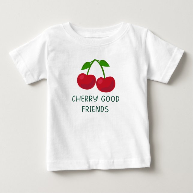 T-shirt Pour Bébé Bons amis Cherry (Devant)