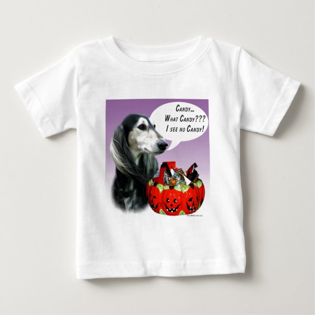 T-shirt Pour Bébé Bonus d'Halloween Saluki (Devant)