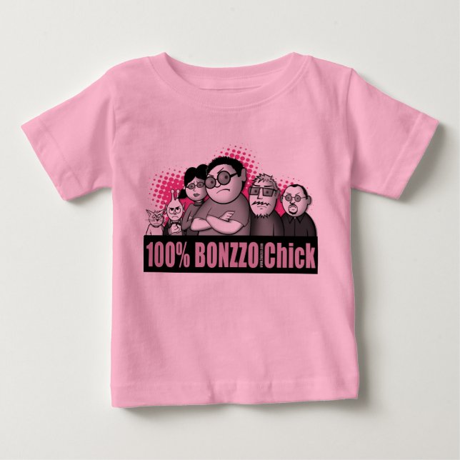 T-shirt Pour Bébé "BONZZO Chick à 100%" Design par John Rivas (Devant)