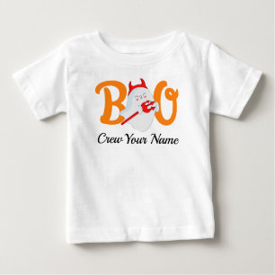 T-shirt Pour Bébé Boo Crew Orange Halloween Famille Personnalisée