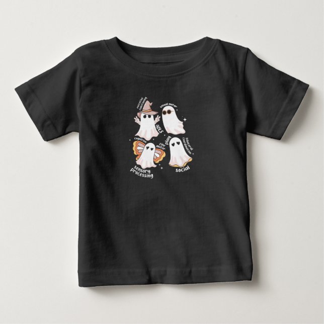 T-shirt Pour Bébé Boo Halloween (Devant)