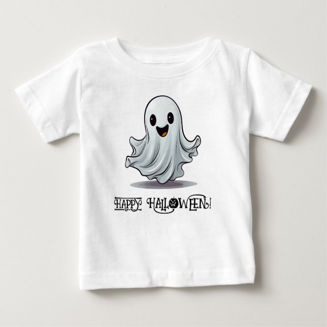 T-shirt Pour Bébé Boo ! Joli Fun Ghost (Devant)