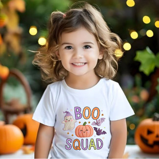 T-shirt Pour Bébé Boo Squad : de mignons amis d'Halloween