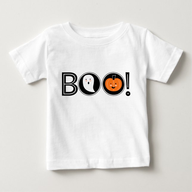 T-shirt Pour Bébé Boo ! T-shirt bébé d'Halloween (Devant)