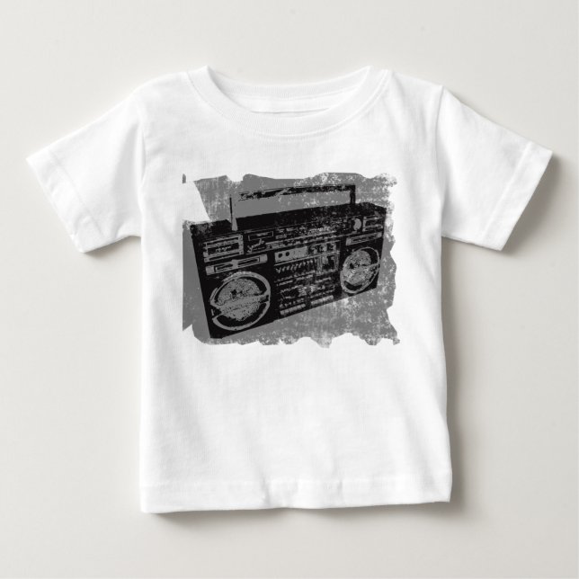 T-SHIRT POUR BÉBÉ BOOM BOX RÉTRO COOL 80'S 90'S (Devant)