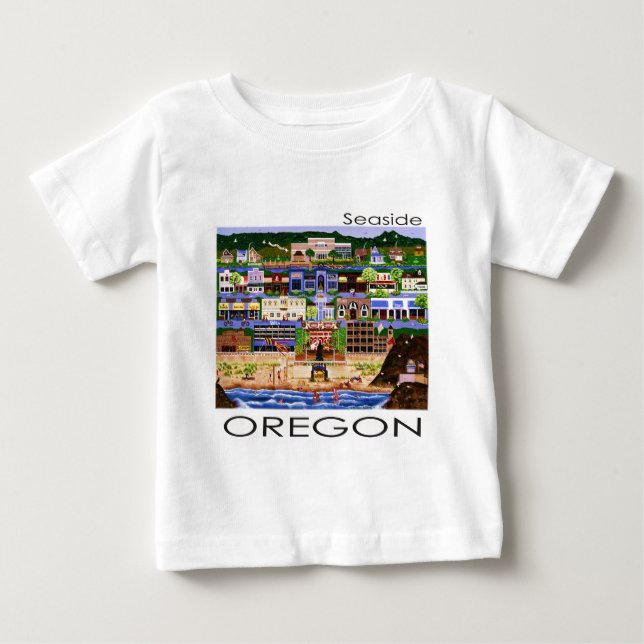T-shirt Pour Bébé Bord de mer Oregon (Devant)