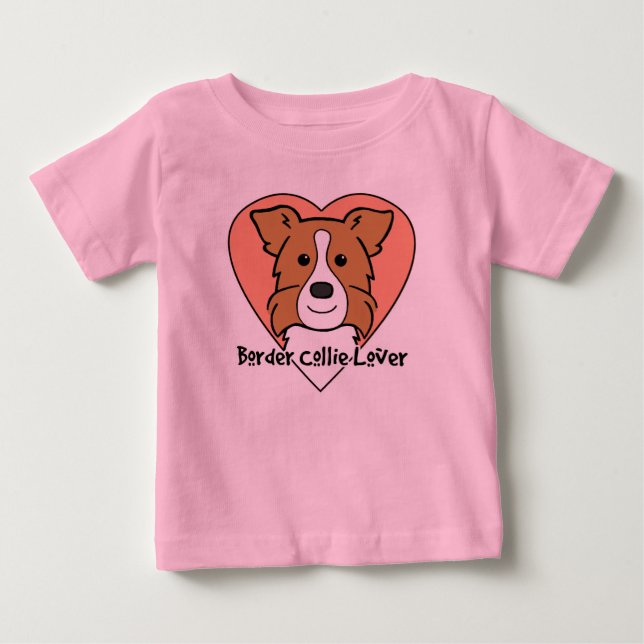 T-shirt Pour Bébé Bordure Collie Lover (Devant)