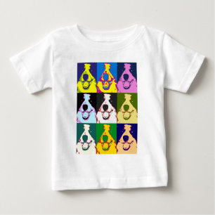 T-shirt Pour Bébé Bordure Collie Pop Art