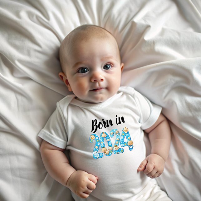 T-shirt Pour Bébé Born in 2024 (Born in 2024)