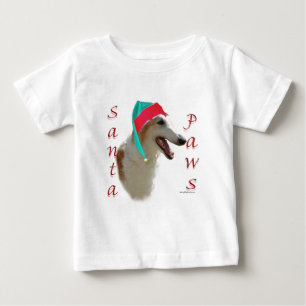 T-shirt Pour Bébé Borzoi Père Noël Paws