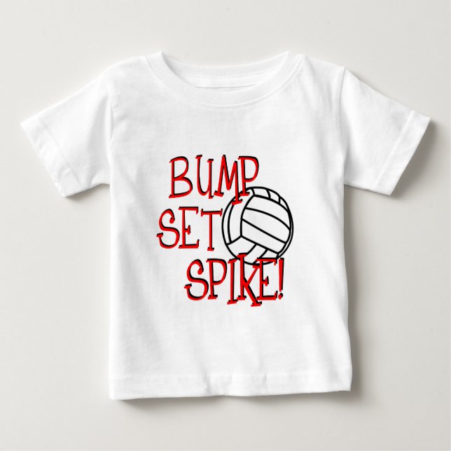 T-shirt Pour Bébé Bosse, ensemble, transitoire ! Volleyball (Devant)