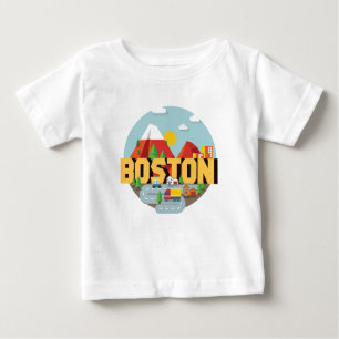 T-shirt Pour Bébé Boston comme destination