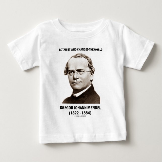 T-shirt Pour Bébé Botaniste qui a changé le monde Gregor Mendel (Devant)
