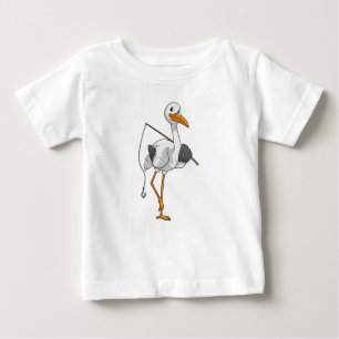 T-shirt Pour Bébé Bouche en Fisher avec canne à pêche