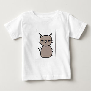 T-shirt Pour Bébé "Boucle d'émoticon de chats gris-Brown à champ ron