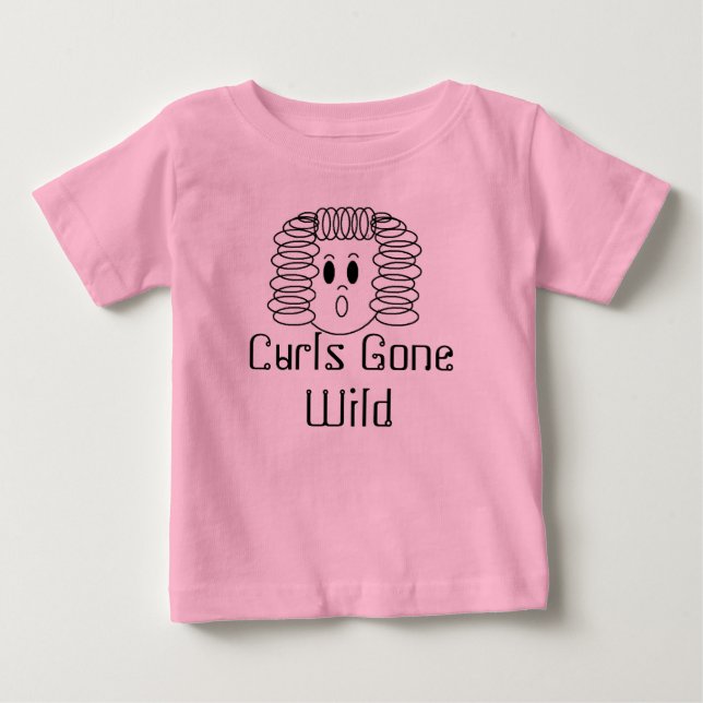 T-shirt Pour Bébé Boucles folles (Devant)