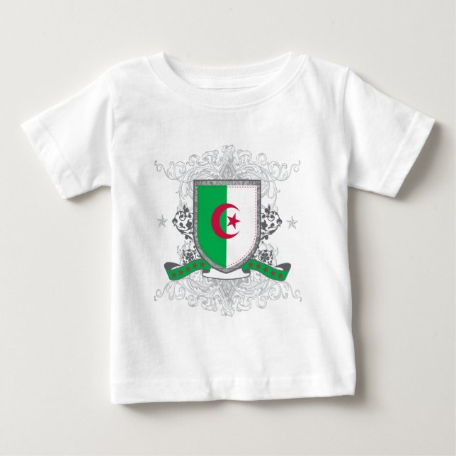 T-shirt Pour Bébé Bouclier de l'Algérie (Devant)
