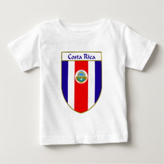 T-shirt Pour Bébé Bouclier du drapeau du Costa Rica
