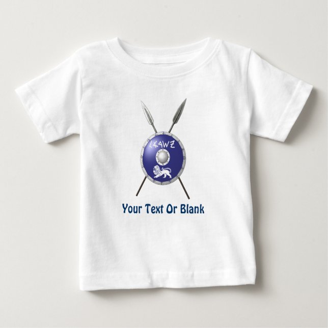 T-shirt Pour Bébé Bouclier Maccabee Et Paroles (Devant)