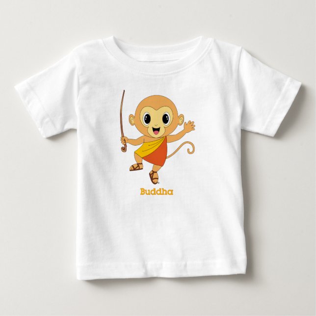 T-shirt Pour Bébé Bouddha Monkey™ (Devant)
