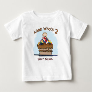 T-shirt Pour Bébé Boue de chocolat 2e anniversaire Personnalisé