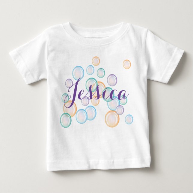 T-shirt Pour Bébé Bouillonne la chemise, personnalise avec votre nom (Devant)