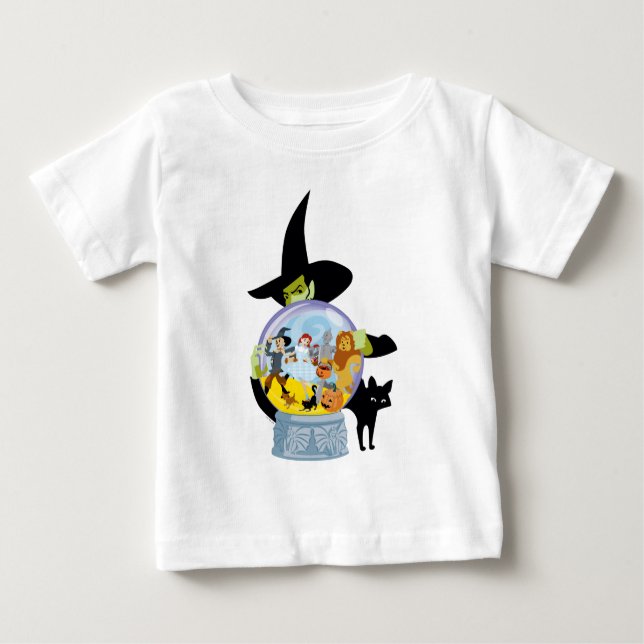 T-shirt Pour Bébé Boule de cristal de la sorcière méchante Halloween (Devant)