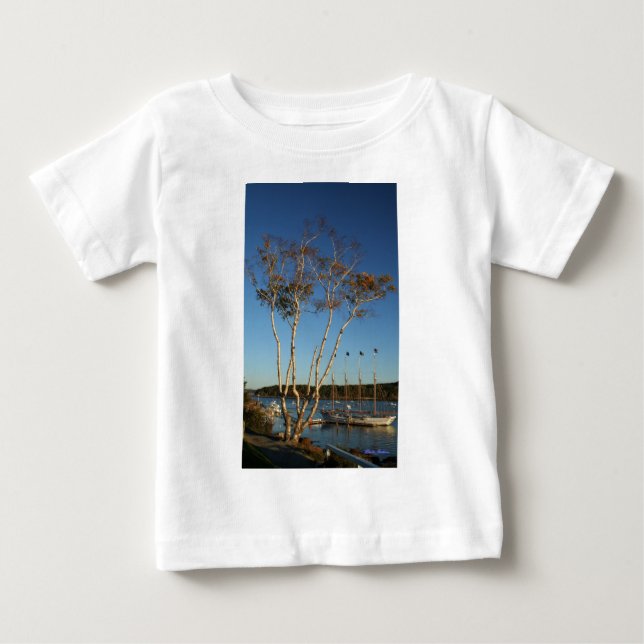 T-shirt Pour Bébé Bouleau d'or avec navire (Devant)