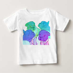 T-shirt Pour Bébé Bouledogue français Comic Neon Bouledogue français