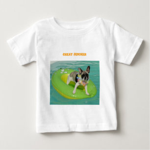 T-shirt Pour Bébé Bouledogue français été Bouledogue Français