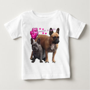 T-shirt Pour Bébé Bouledogue français mignon French Bulldog
