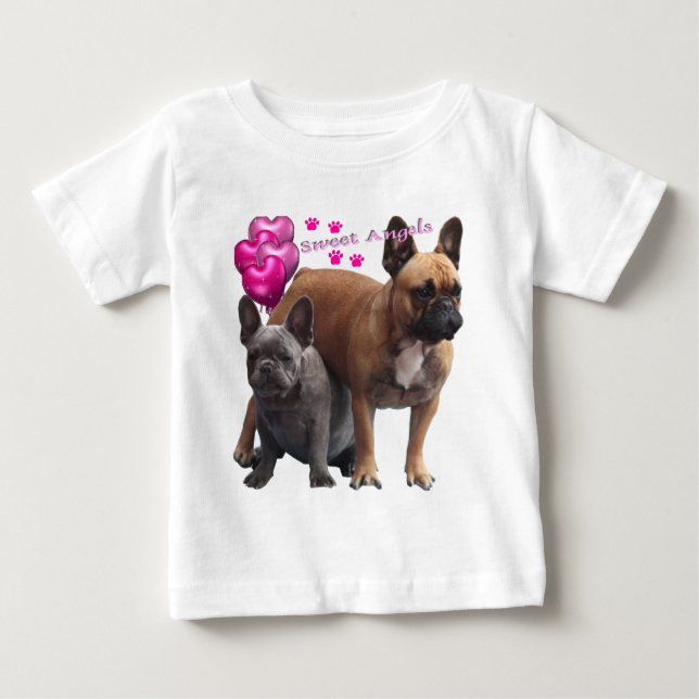 T-shirt Pour Bébé Bouledogue français mignon French Bulldog (Devant)