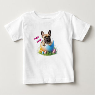 T-shirt Pour Bébé Bouledogue français oeuf de Pâques French Bulldog