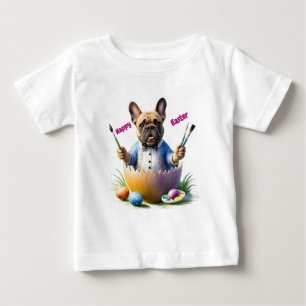 T-shirt Pour Bébé Bouledogue français oeuf de Pâques French Bulldog