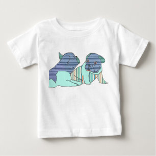 T-shirt Pour Bébé Bouledogues français dessin animé French Bulldog