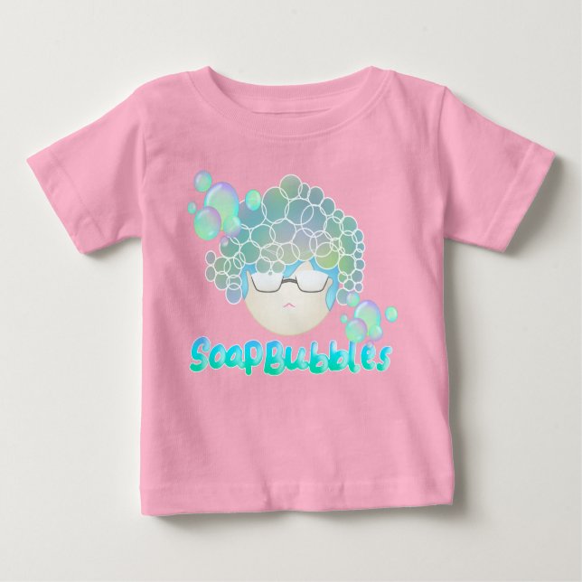 T-shirt Pour Bébé Boules de savon bébé fille rose (Devant)