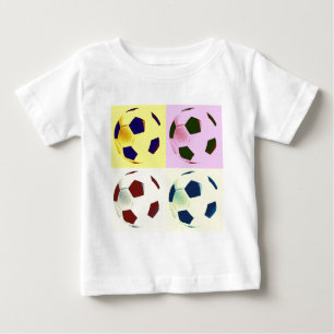 T-shirt Pour Bébé Boules de soccer pop art
