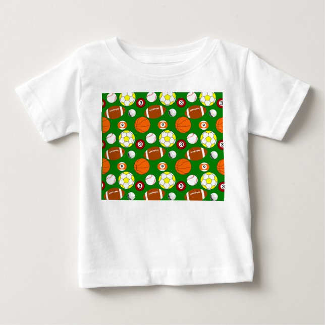T-shirt Pour Bébé Boules de sport (Devant)