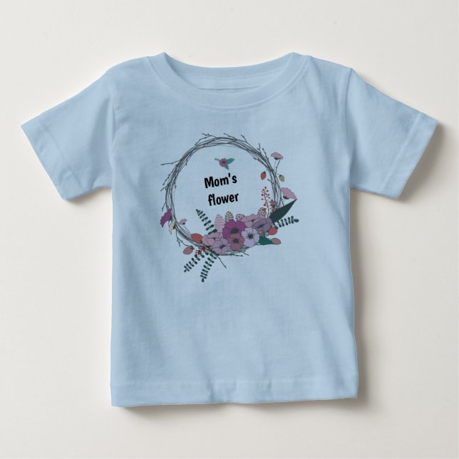 T-shirt Pour Bébé Bouquet de fleurs (Devant)