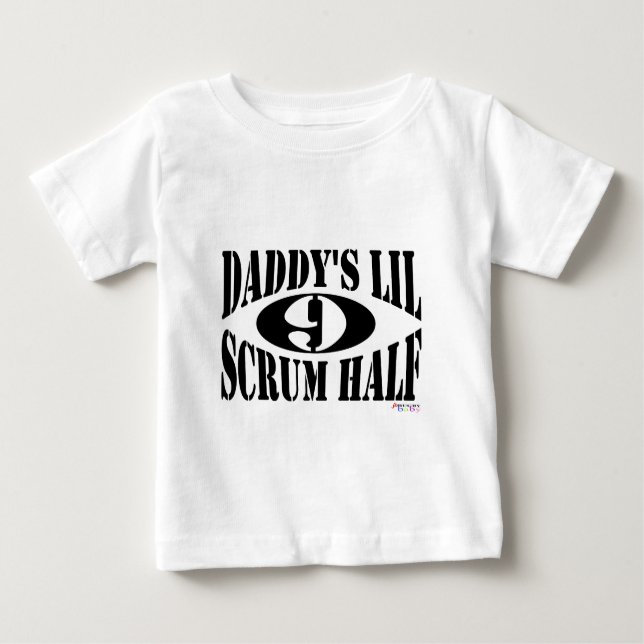 T-shirt Pour Bébé Bousculade de Lil du papa demi (Devant)