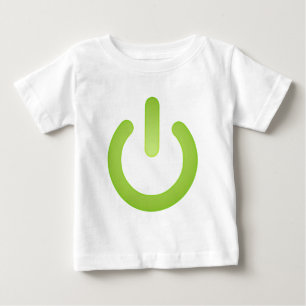 T-shirt Pour Bébé Bouton d'alimentation simple