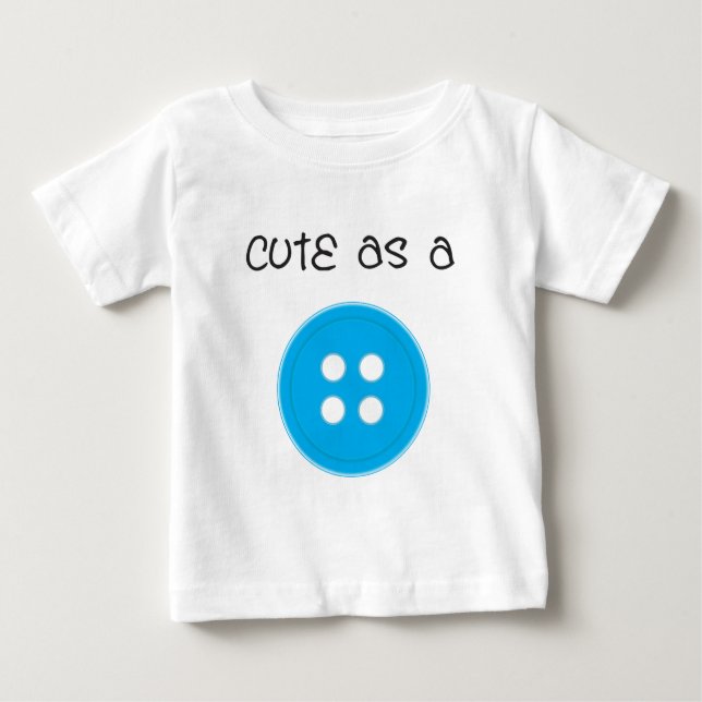 T-shirt Pour Bébé Bouton mignon - Garçon (Devant)