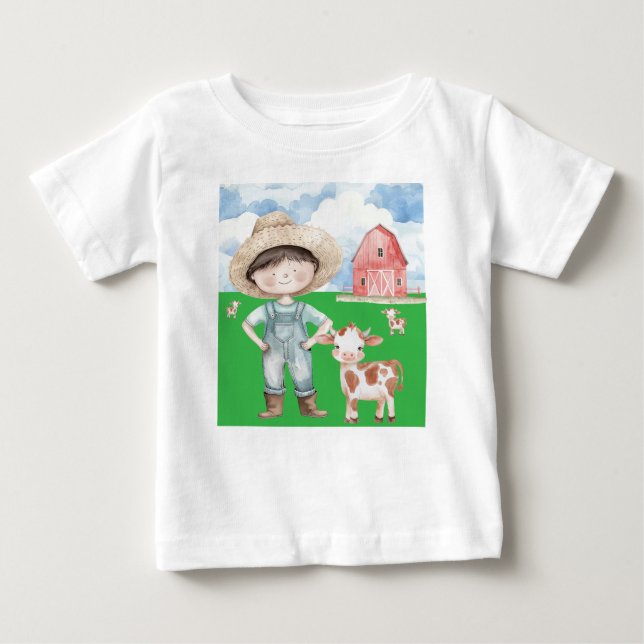 T-shirt Pour Bébé Boutons (Devant)