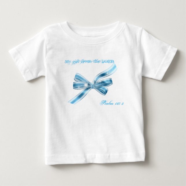 T-shirt Pour Bébé Bow Tutu bleu (Devant)