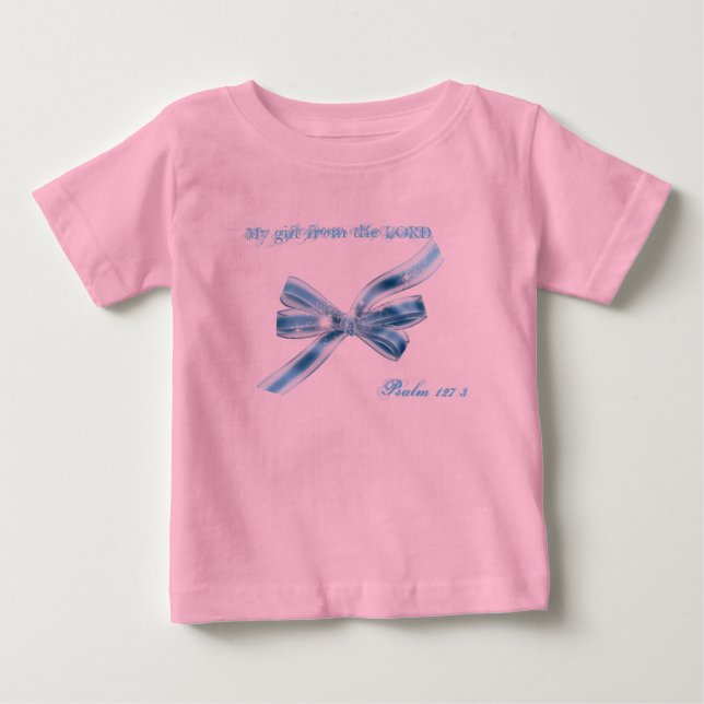 T-shirt Pour Bébé Bow Tutu bleu (Devant)