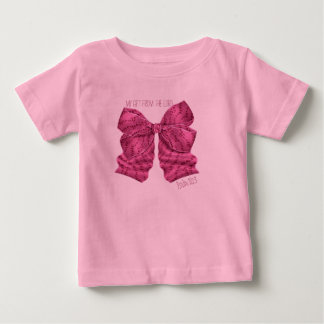T-shirt Pour Bébé Bow Tutu rose foncé