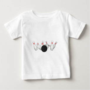T-shirt Pour Bébé   Bowling Ball & Pins : Modèle 3D: